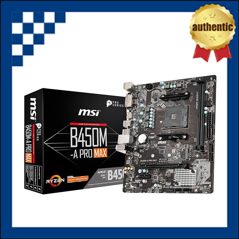 MSI B450M-A PRO MAX M-ATX Motherboard with AMD B450 Chipset