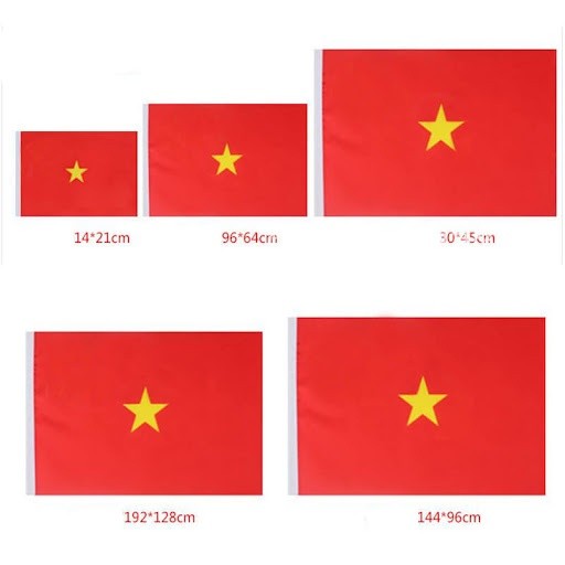 VIETNAM FABRIC FLAG - VIETNAM FLAG - แป้งขาวแดงพร้อมดาวเหลือง