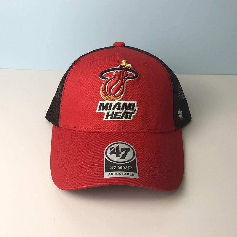 47brand Heat Embroidered Baseball Cap Summer Breathable Mesh Cap Duckbill Cap Unisex