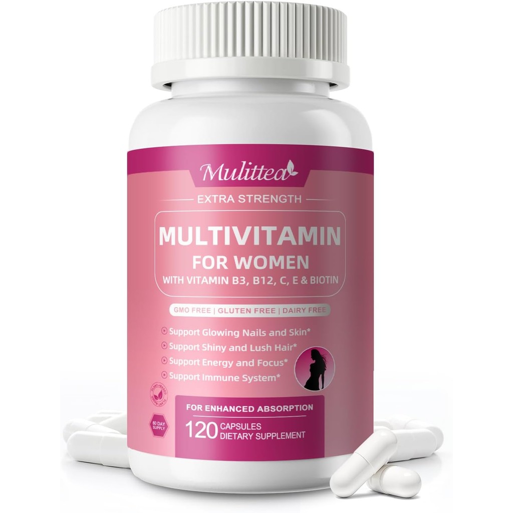 Multivitamin for Wn - 18+ Daily Wn Multivitamin w/Biotin 10000mcg, Vitamin A, C, D, E & More for Hai