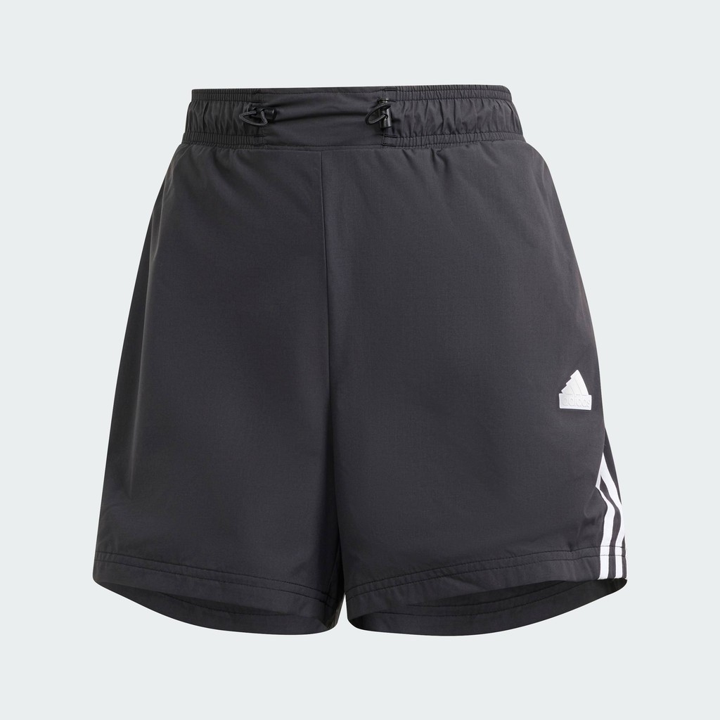 adidas ไลฟ์สไตล์ กางเกงขาสั้นผ้าทอ Future Icons 3-Stripes ผู้หญิง สีดำ IP1568