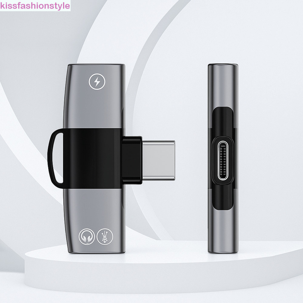 KISSFASHIONSTYLE อะแดปเตอร์ USB Type C, Converter Fast Charging OTG 2 in 1 อะแดปเตอร์, Mobile Audio 