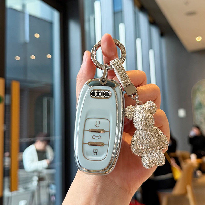 ฝาครอบกุญแจ Audi A4L Q5L รถ A5 พรีเมี่ยม A6L เฉพาะ Q7 Q8 หญิง A7L หัวเข็มขัด s4 ใหม่ 24 รูปแบบ Q4etr