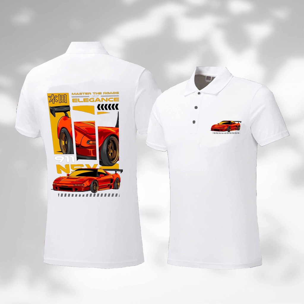 เสื้อโปโล👕 Honda 911 Racing Polo Shirt | เสื้อโปโลแขนสั้น Honda 911 สปอร์ตสไตล์ผู้ใหญ่ S-3XL