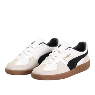 Puma Palermo Leather Unisex Sneakers White-Vapor Gray-Gum | ของแท้ ตรวจสอบโดย SASOM