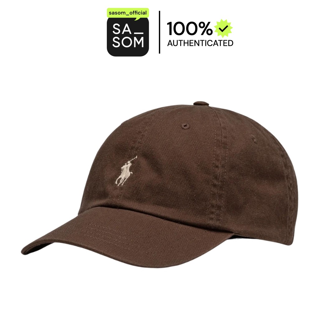 Polo Ralph Lauren The Iconic Cotton Chino Ball Cap Copper Brown | ของแท้ ตรวจสอบโดย SASOM