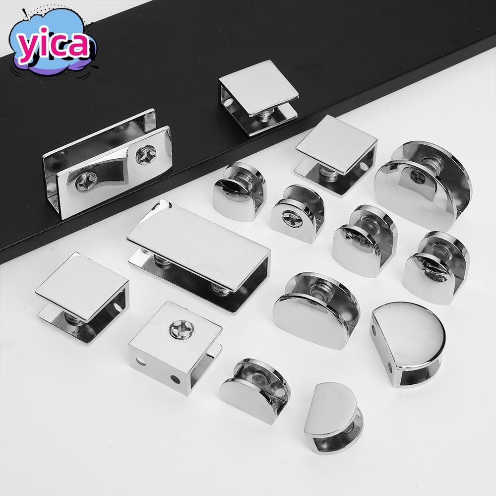 YICA 2 ชิ้นแก้ว Clamp Thicken Board สนับสนุนโลหะผสม Plank คลิป