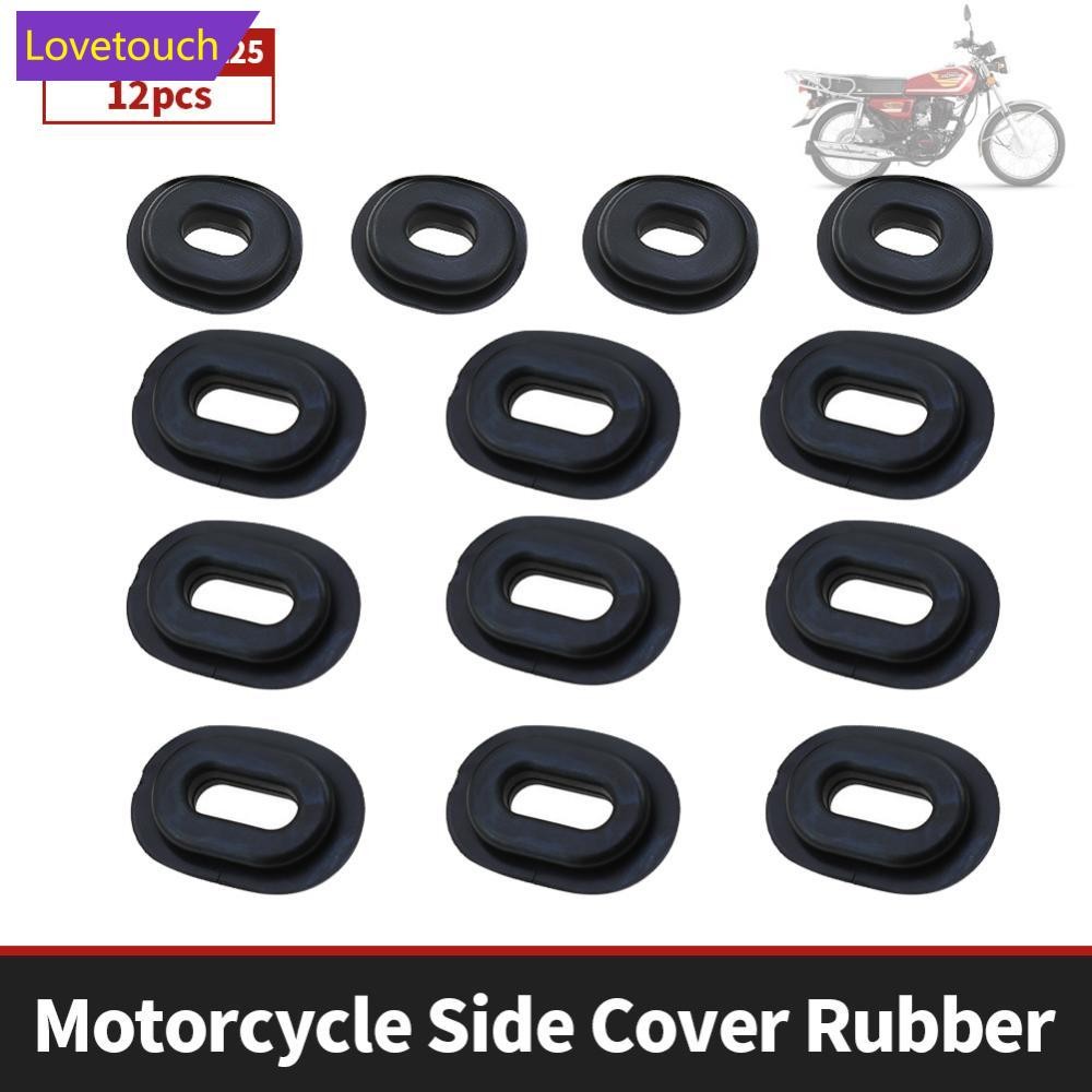 LOVETOUCH 12 ชิ้นยางรถจักรยานยนต์ด้านข้าง Grommets Pads Fairing Bolts Goldwing สําหรับ Honda CG125 C