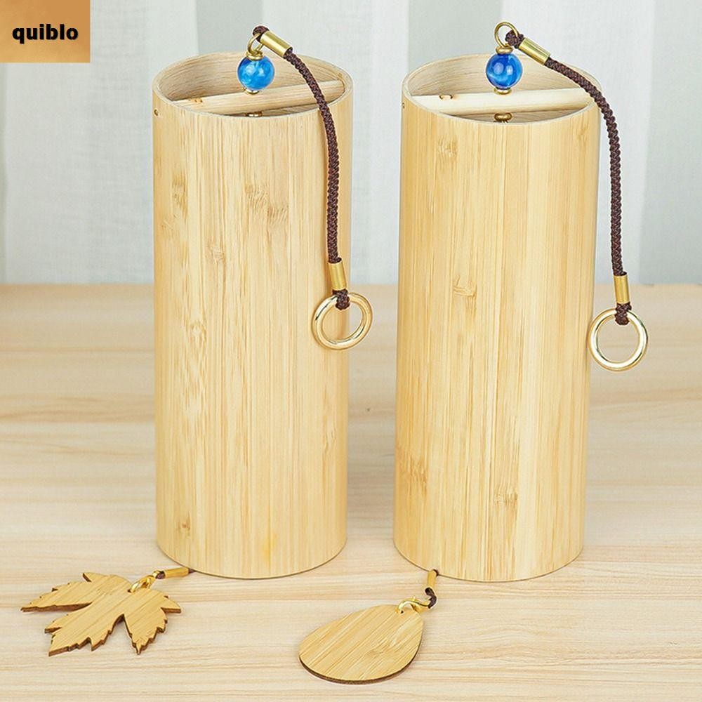 QUIBLO ไม้ไผ่ลมตีระฆัง, เสียงธรรมชาติ Four Seasons Wind Bell, ที่ไม่ซ้ํากัน Maple Leaf รูป Wind Blows จี้ Wind Chimes ตกแต่งสวน