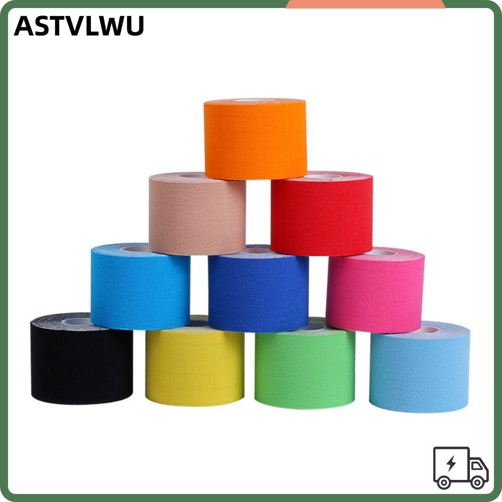 ASTVLWU Muscle Fixation Patch, Cotton Pre Cut Sports Tape, High Ductility Elastic Kinesiology Tape A