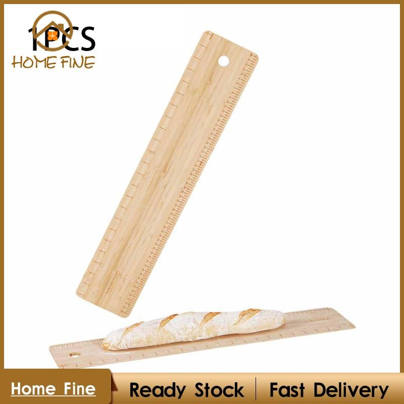 [Katarina_x] Baguette Flipping Board Transfer Plate ใช้งานง่ายพร้อมขอบเอียงพร้อมสเกล 24 นิ้วไม้สําหร