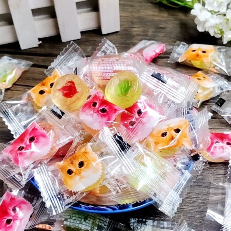 ขนมคลาสสิก 80s ลูกอมตาแมว ไส้ผลไม้ รส哈密瓜 รสส้ม รสสตรอเบอร์รี่ รส可乐 ลูกอมตาแมว แบบดั้งเดิม ลูกอมตาแมว
