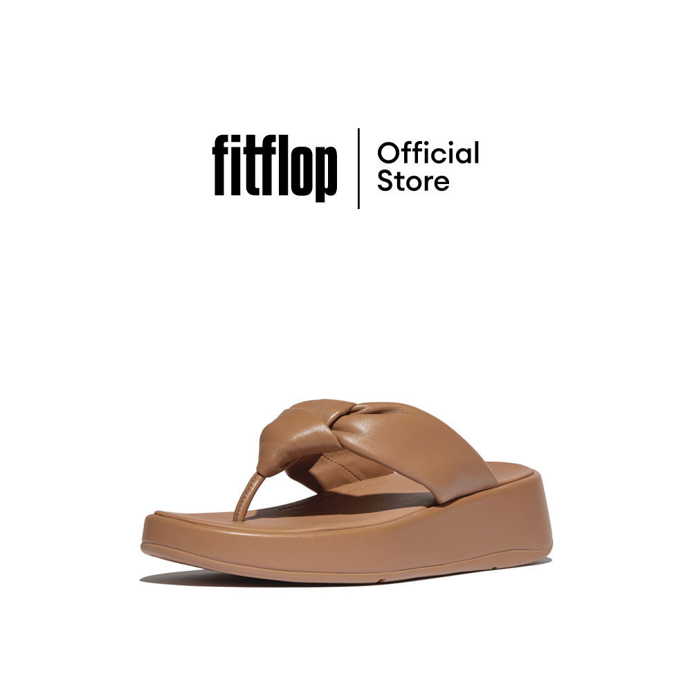 FITFLOP F-MODE KNOT SOFT-LEATHER T/P รองเท้าแตะแบบหูหนีบผู้หญิง รุ่น IY1-B87 สี BROWN