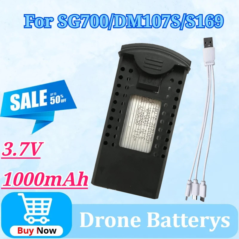 สําหรับ SG700 / DM107S / S169 3.7V 1000mAh RC Quadcopter พับ Drone ชาร์จ Li-Po แบตเตอรี่อุปกรณ์ชาร์จ