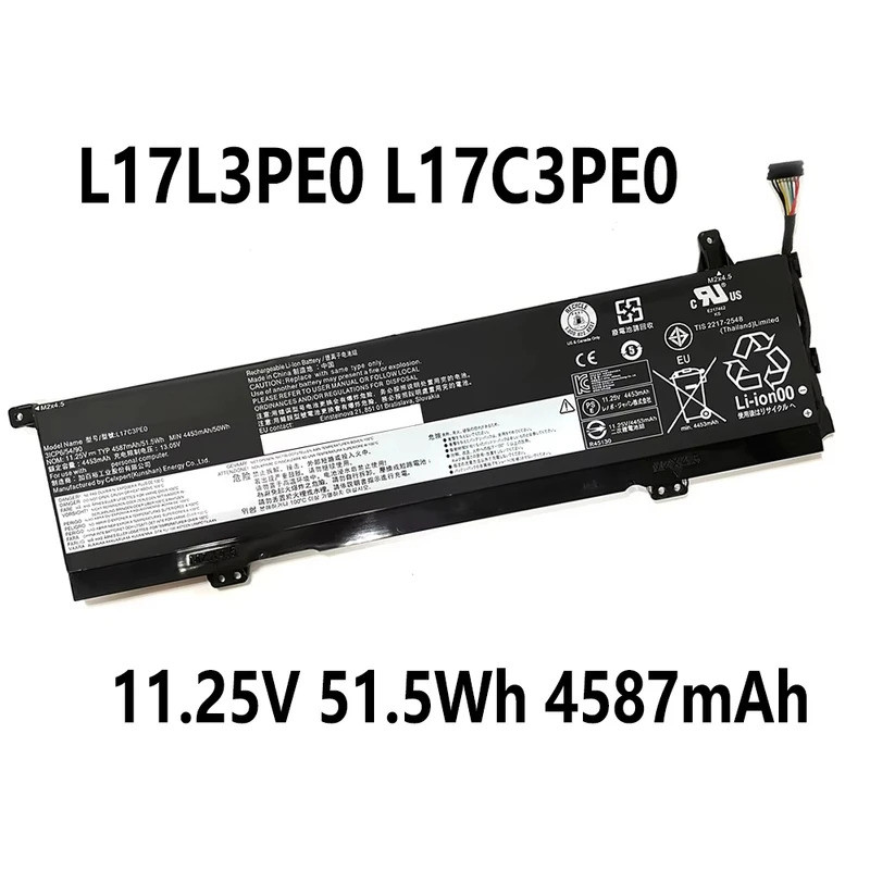 L17L3PE0 L17C3PE0 11.25V 51.5Wh 4587mAh แบตเตอรี่แล็ปท็อปสําหรับ Lenovo โยคะ 730-2U 730-13IKB 730-15
