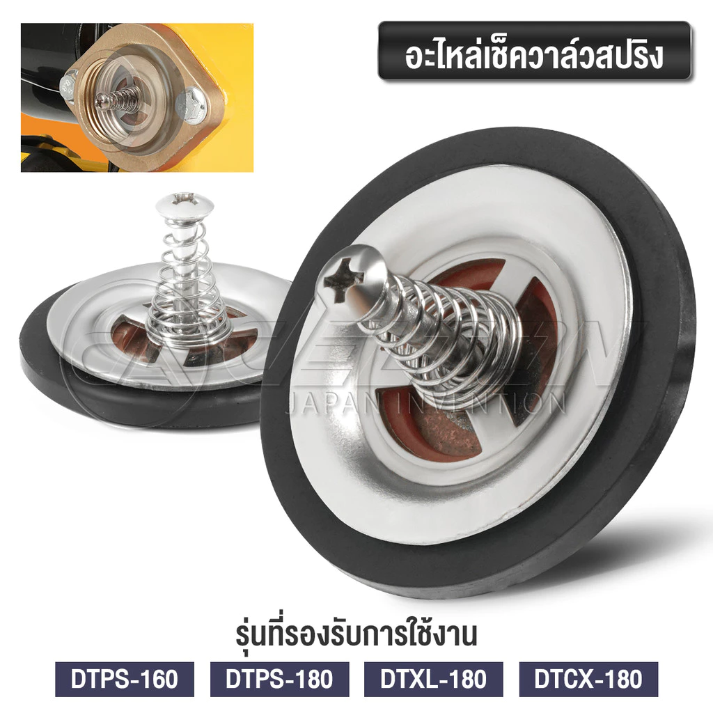 DELTON เช็ควาล์วสปริง กันน้ำไหลกลับ วาล์วน้ำสแตนเลส Check Valve รุ่น CV-04 อะไหล่ปั๊มน้ำ Automatic Water Pump