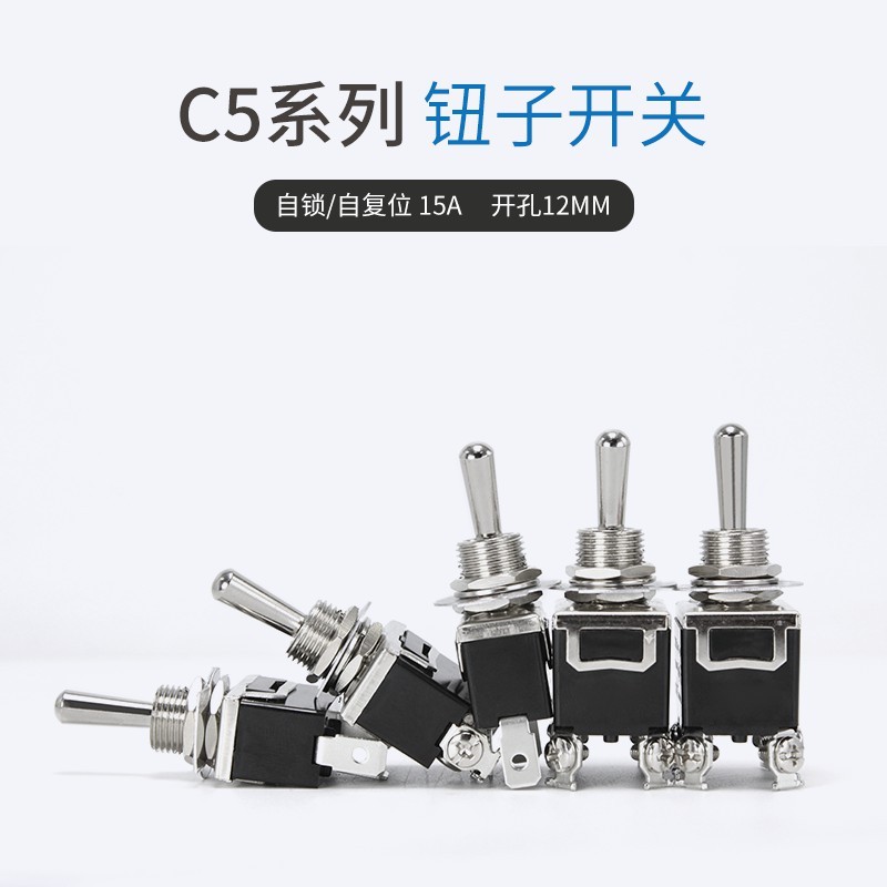 สวิตช์ปุ่ม Changde C511A C5R12A C5R22B Self-Reset Self-Locking 1 สวิตช์ปุ่ม