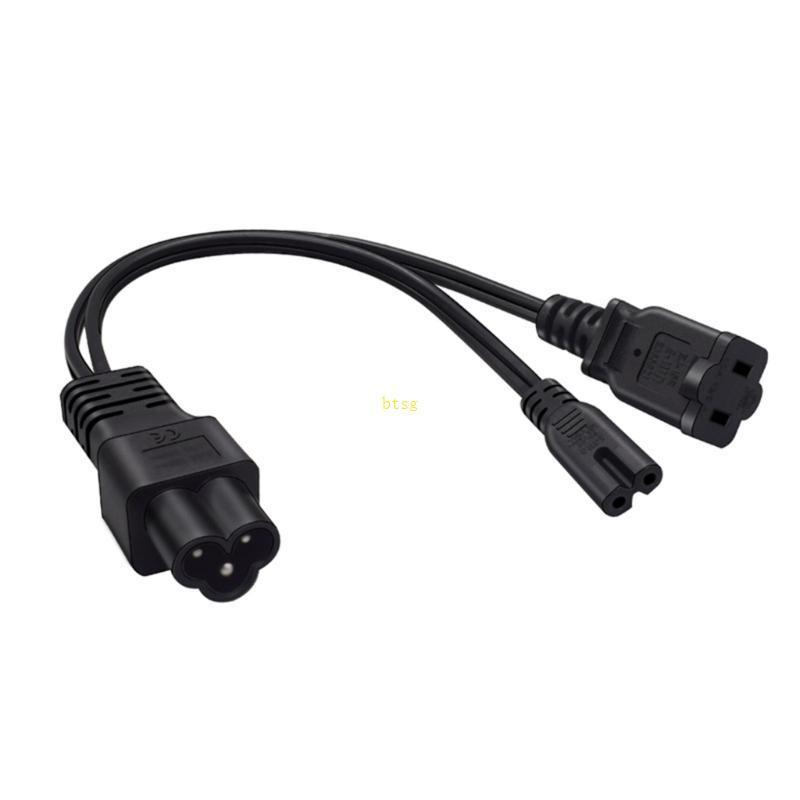 Btsg 0 3 เมตรอะแดปเตอร์สายไฟ C14 ถึง C7 และ NEMA 1-15R US 2Pin สําหรับเซิร์ฟเวอร์และ UPS