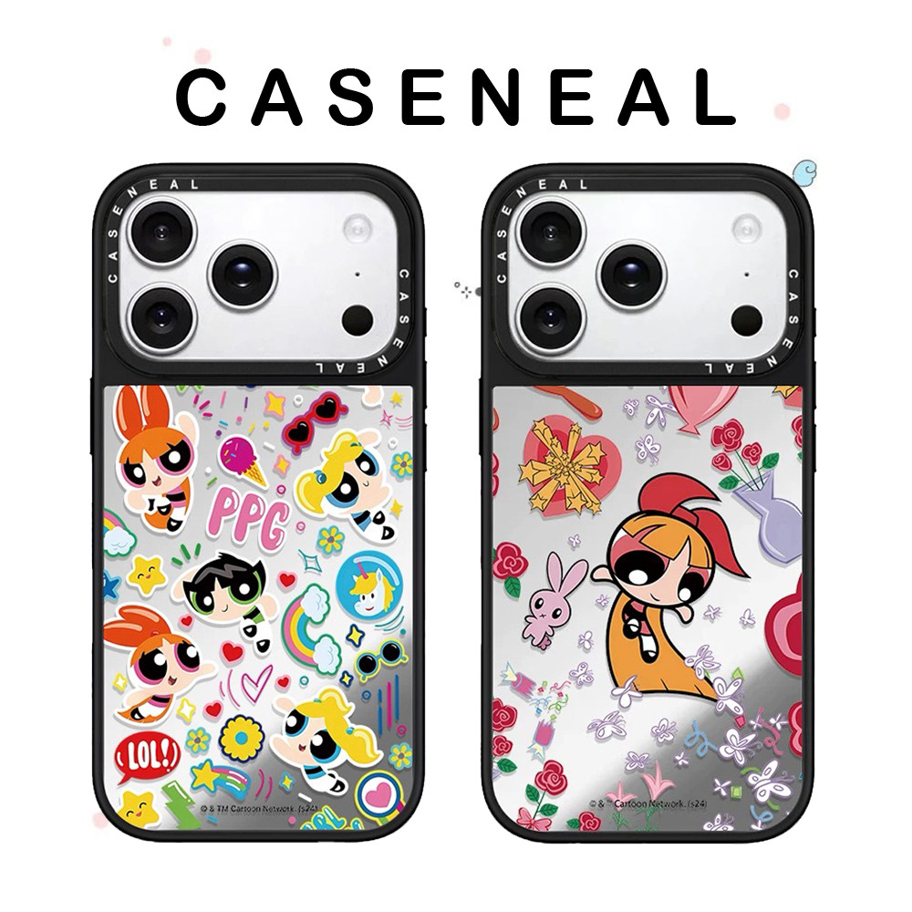 CASENEAL Graffiti สาวการ์ตูนคุณภาพสูงกระจกเคสโทรศัพท์เหมาะสําหรับ iPhone 17ProMax 17pro 17 air 16promax 16 15promax 15 14promax 13 13Promaxแฟชั่นAnti Drop Hard Case