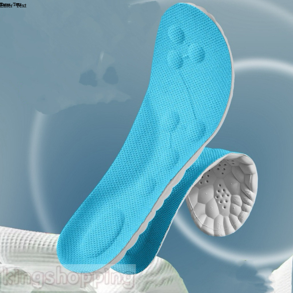 GTRMALLSHOP （X787）1 คู่ความยืดหยุ่นสูง(DIYตัดได้) Latex Sport Insoles แผ่นรองเท้านุ่ม Arch สนับสนุน ระงับกลิ่นกาย