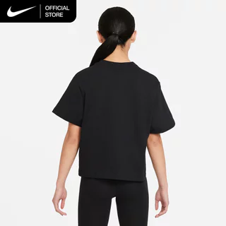 Nike Big Kids' (Girls') Sportswear T-Shirt - Black [DH5750-010]