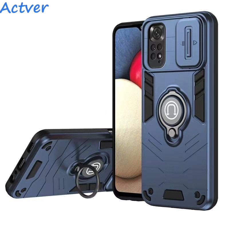 ⚡️ส่งจากไทย⚡️Ringเคสแม่เหล็กหุ่นยนต์ สำหรับ Xiaomi Mi10T Mi10TPro Redmi 15C Redmi 13C Redmi 15 RedmiA5 กันกระแทก มีขาตั้ง