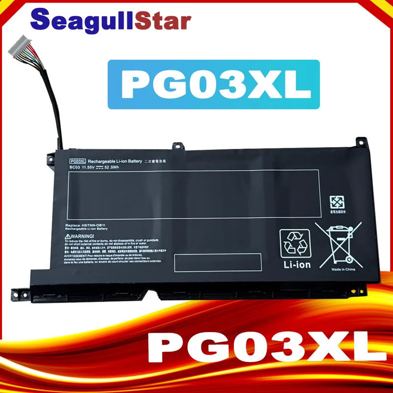 แบตเตอรี่แล็ปท็อปใหม่ PG03XL สําหรับ HP Pavilion Gaming 15-DK dk0003nq 15-dk0020TX 15-ec0000 OMEN 5X