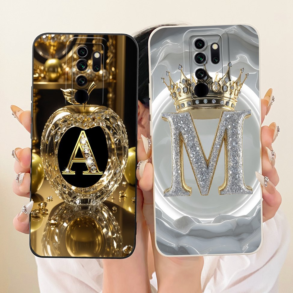 สําหรับ Redmi Note 8 Pro Case Aesthetic Luxury ตัวอักษรแฟชั่น Crown 2D ปลอกทาสี 2015105 M1906G7I M19