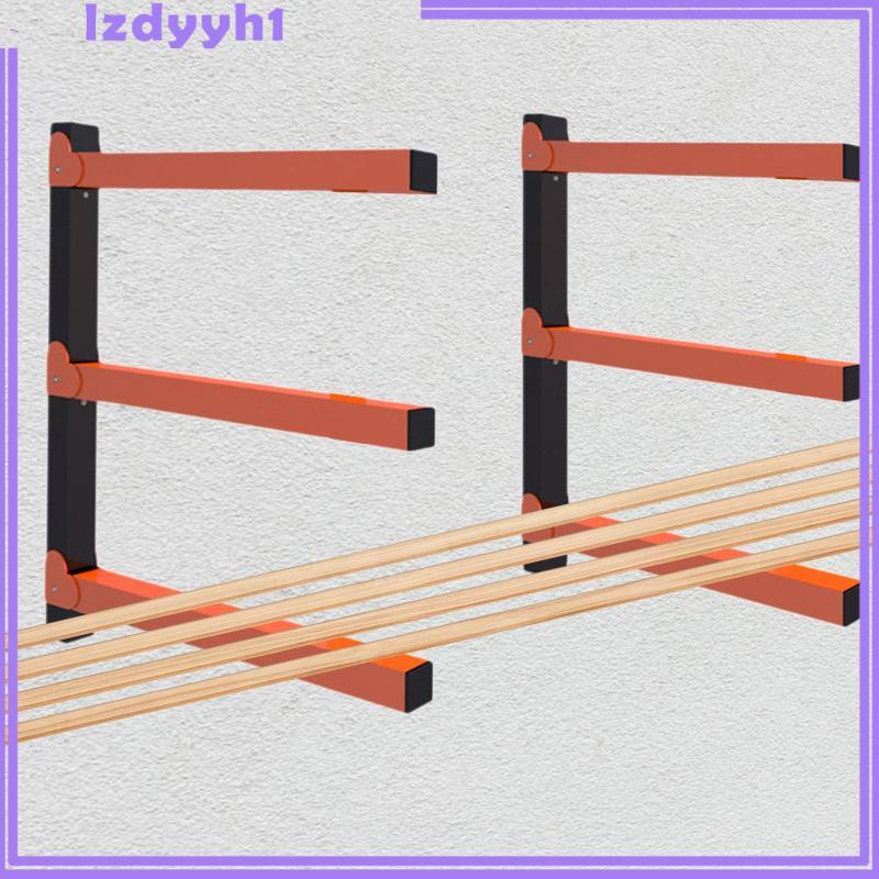 [JoyDIY] 2 ชิ้น Wall Mount Lumber Rack ไม้จัดเก็บชั้นวางเครื่องมือโลหะเหล็กคาร์บอนก่อสร้างประหยัดพื้นที่เหมาะสําหรับโรงรถ Workshop Basem