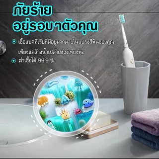 ZJ HOME ที่บีบยาสีฟันอัตโนมัติ มาพร้อมระบบฆ่าเชื้อด้วย UV อุปกรณ์เก็บแปรงสีฟัน ที่บีบยาสีฟัน กล่องใส่แปรงสีฟัน