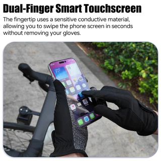 PHMAX Full Finger Anti Slip ถุงมือขี่จักรยานกันกระแทกหน้าจอสัมผัส Breathable MTB ถุงมือจักรยาน