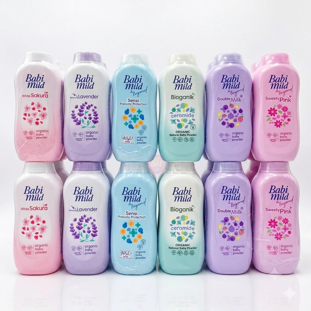 Babi Mild Baby Powder 160 G. Pack 3 / แป้งเด็ก เบบี้มายด์ ขนาด 160 กรัม. แพค3 แป้งฝุ่น / แป้งเด็ก