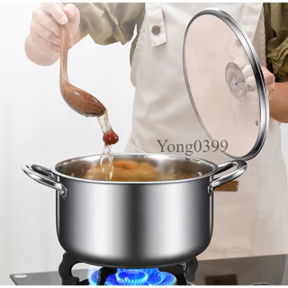 หม้อสแตนเลสพร้อมฝาแก้ว หม้อต้มอเนกประสงค์ ฝาใส มองเห็นอาหาร ต้ม ตุ๋น แกง อุ่นอาหาร