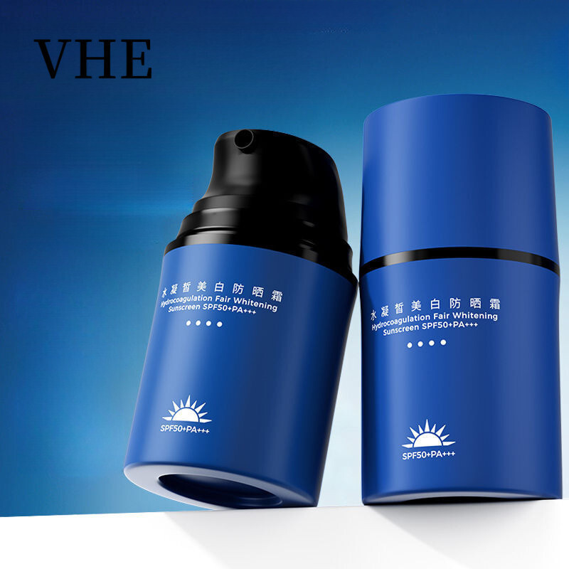 YED8E品⭐VHE ครีมกันแดดนมสําหรับกลางแจ้งแยกควบคุมน้ํามันสดชื่นไม่เหนียวเหนอะหนะครีมกันแดดครีมให้ความชุ