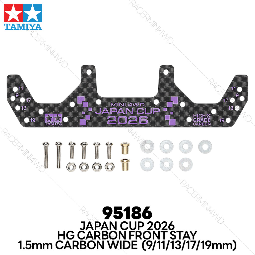 TAMIYA 95186 Mini 4WD 1.5 HG Carbon Wide Front Plate JAPAN CUP 2026