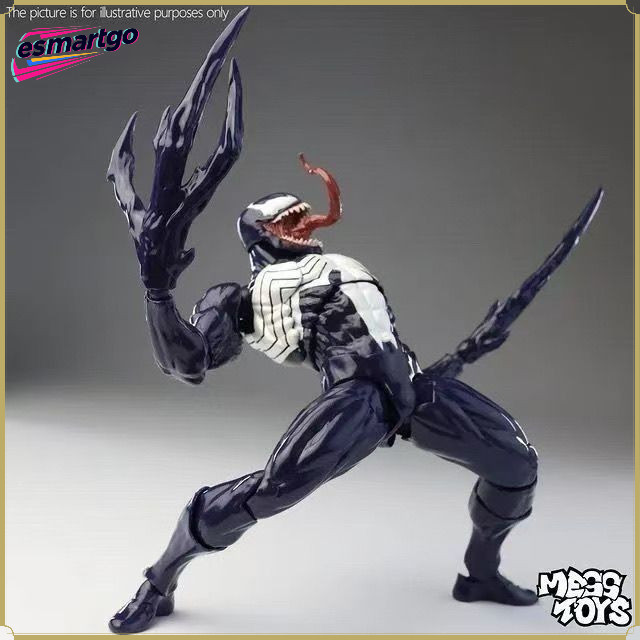 CT Mess ของเล่นชุดสูทสีดํา Fatal Neighbor Spider รูปที่สะสม Venom Symbiote Spider Man ของเล่นสําหรับแฟนๆคอลเลกชัน