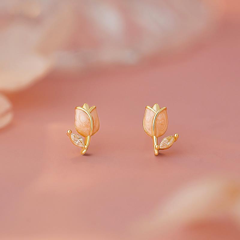 Blossom Radiance Earrings ต่างหูเงินแท้ S925 [MERCELO]