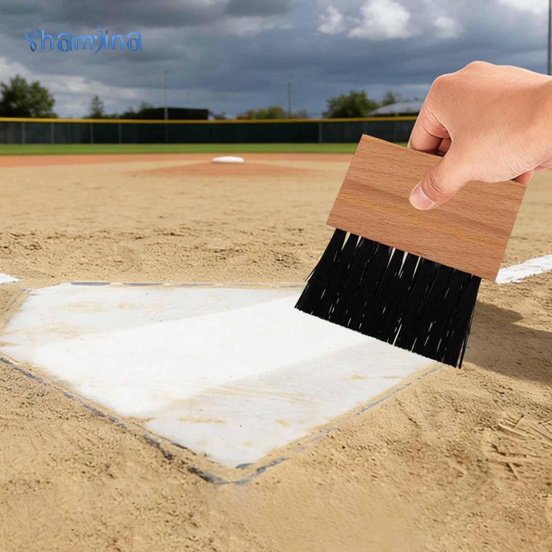 [Shamjina] Umpire Brush Umpire Gear Base Plate กิจกรรมอุปกรณ์ด้ามไม้กลางแจ้ง