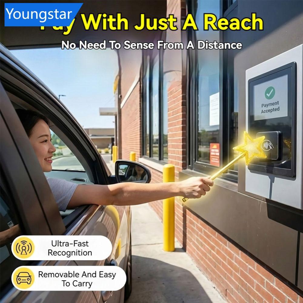 FYY 3D พิมพ์ Star Light Magic Wand NFC ผู้ถือการชําระเงิน Contactless ผู้ถือบัตร Tap to Pay สําหรับ 
