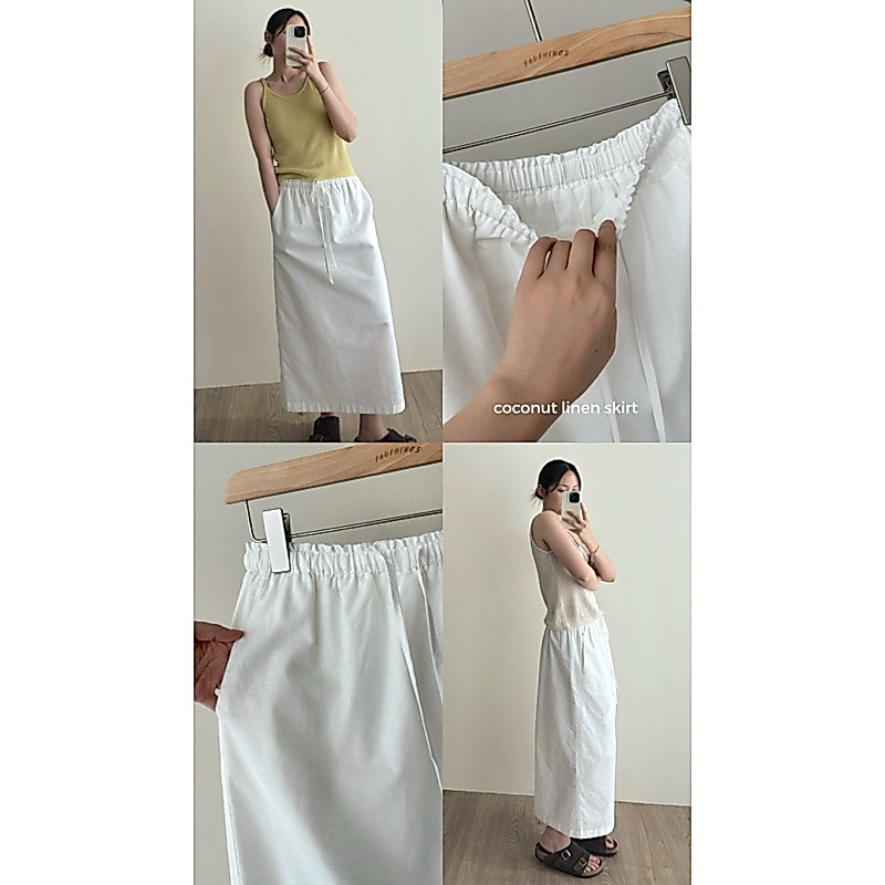 FADTHINGS : coconut linen skirt 🥥➿