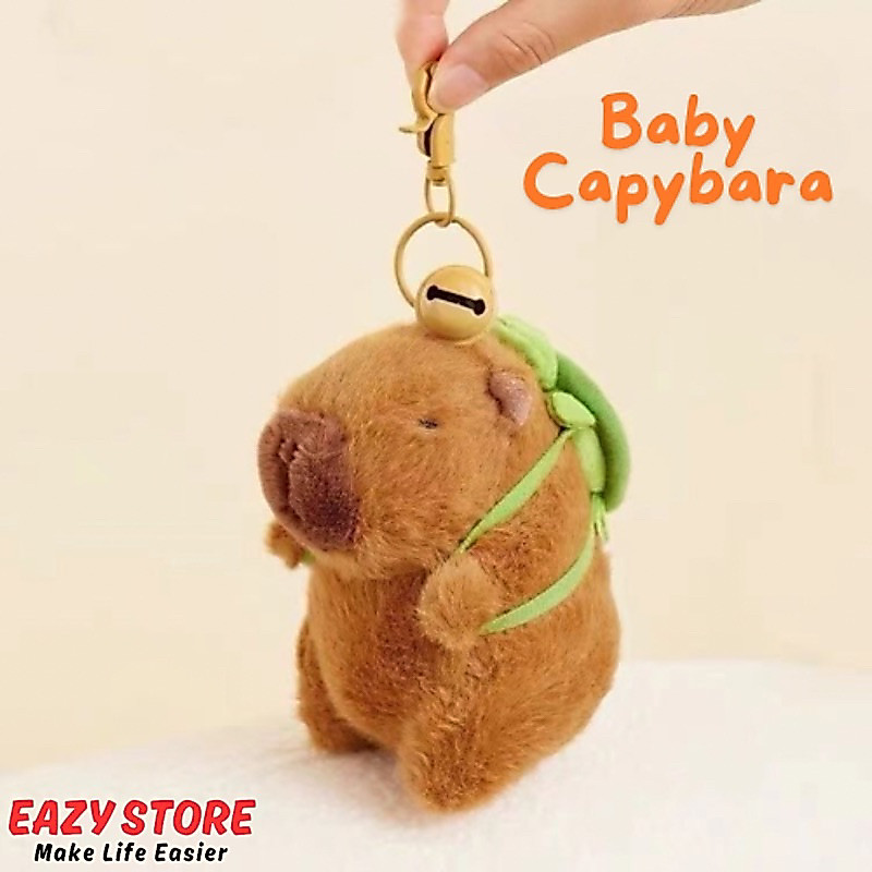 ตุ๊กตาพวงกุญแจ EAZY Baby Capybara จี้ตุ๊กตา เบบี้คาปิบารา ปุ๊กลุ๊ก น่ารัก ตัวแน่น ขนนิ่ม ลอตปี2026