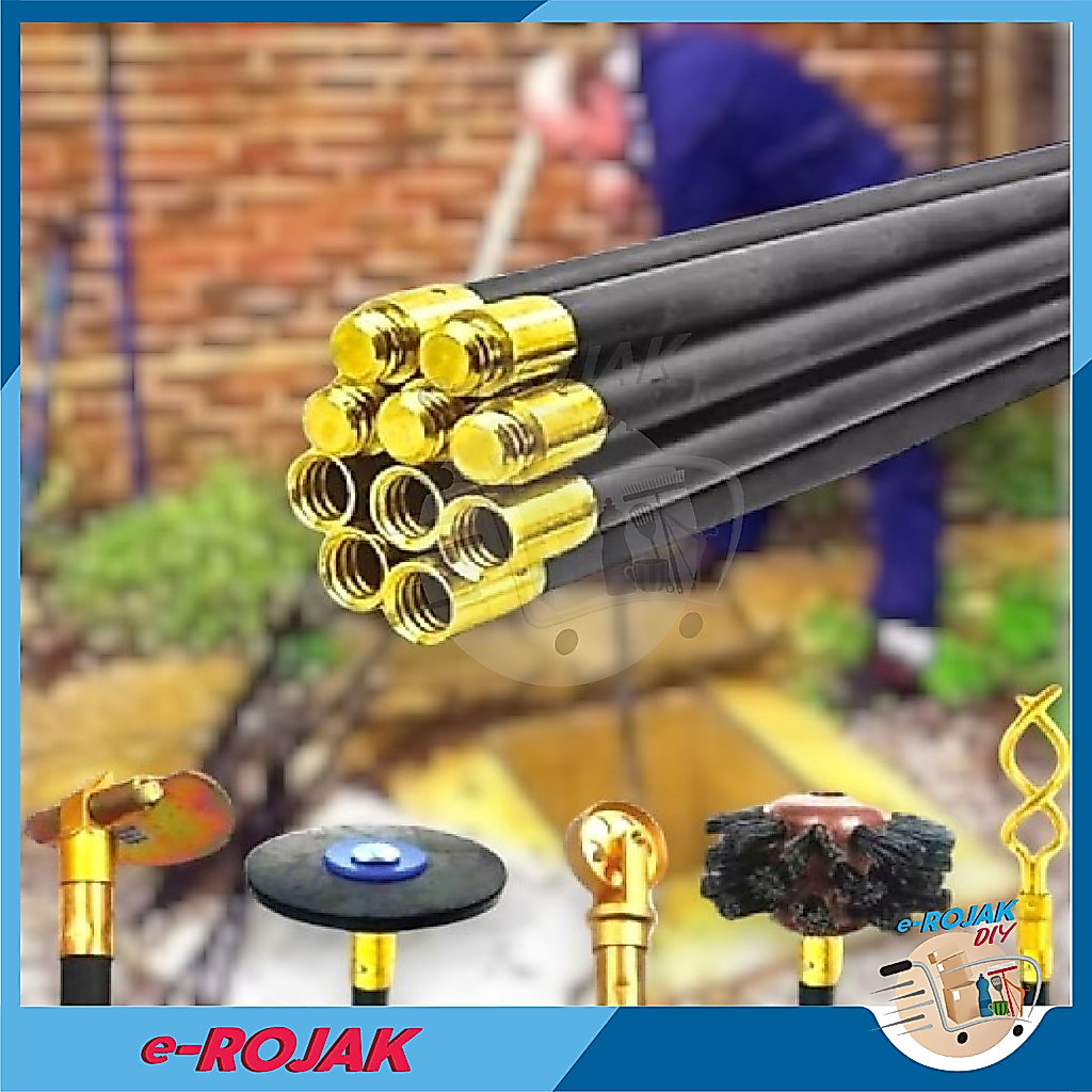 Horobin Sewage Cleaning Rod Head Drain Cleaner ลบ Clog Plunger/Batang Pembersih Kumbahan น้ํายาทําความสะอาดท่อระบายน้ํา