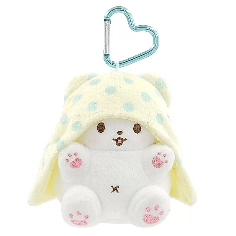 Marumofubiyori ตุ๊กตาพวงกุญแจคลิป Moppu หมี Kawaii น่ารักกระเป๋าพวงกุญแจ Mascot พวงกุญแจ Keyholder สาวของเล่น
