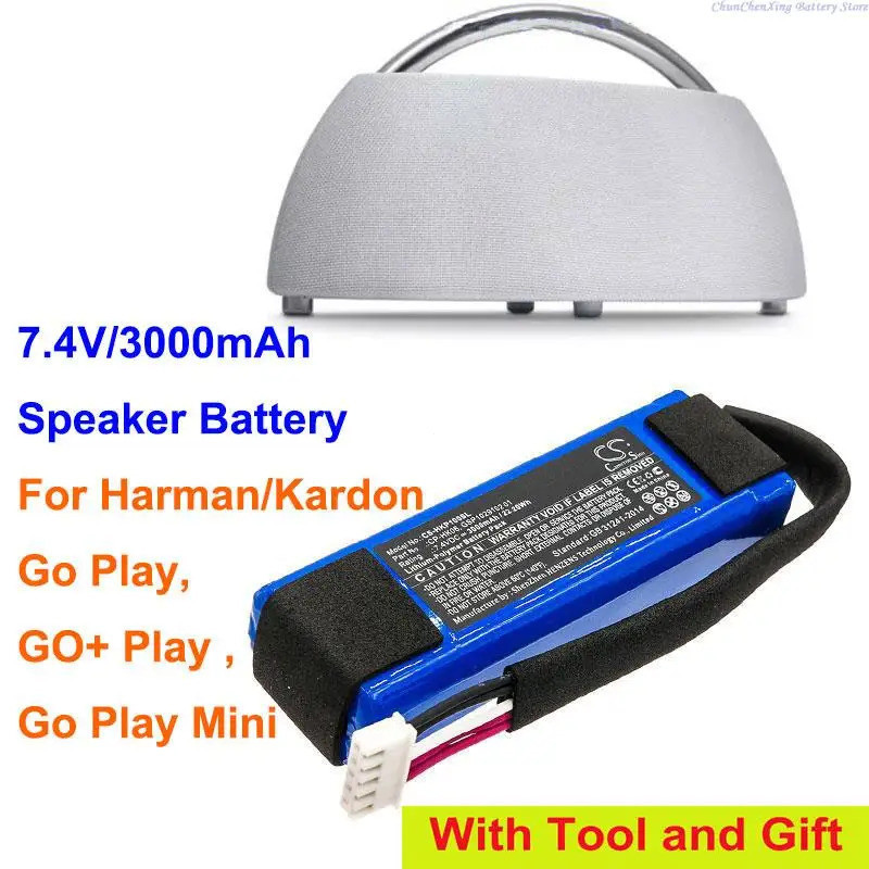 Cameron Sino 7.4V 3000mAh แบตเตอรี่ลําโพง CP-HK06,GSP1029102 01 สําหรับ Harman/Kardon Go Play, Go Pl