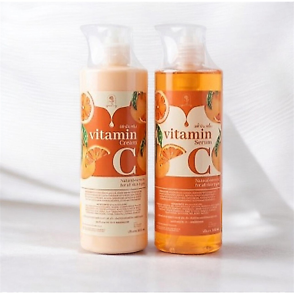 [ของแท้ ลดเยอะ ไลฟ์ลด50%] Spelling Vitamin C Body Brightening Set สูตรผสม ผิวกระจ่างใส ชุ่มชื้น ใช้ได้ทุกวัน 500ml