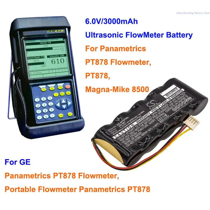 Cameron Sino 3000mAh แบตเตอรี่สําหรับ Panametrics PT878 Flowmeter,Magna-Mike 8500, สําหรับ GE Portab