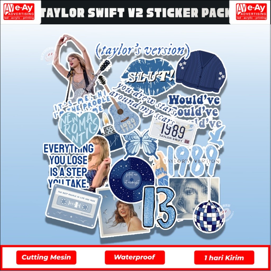 ชุดสติ๊กเกอร์ HP 22 ชิ้น TAYLOR SWIFT V2 | Taylor swift v2 สติ๊กเกอร์ความงามสําหรับโทรศัพท์มือถือเคส