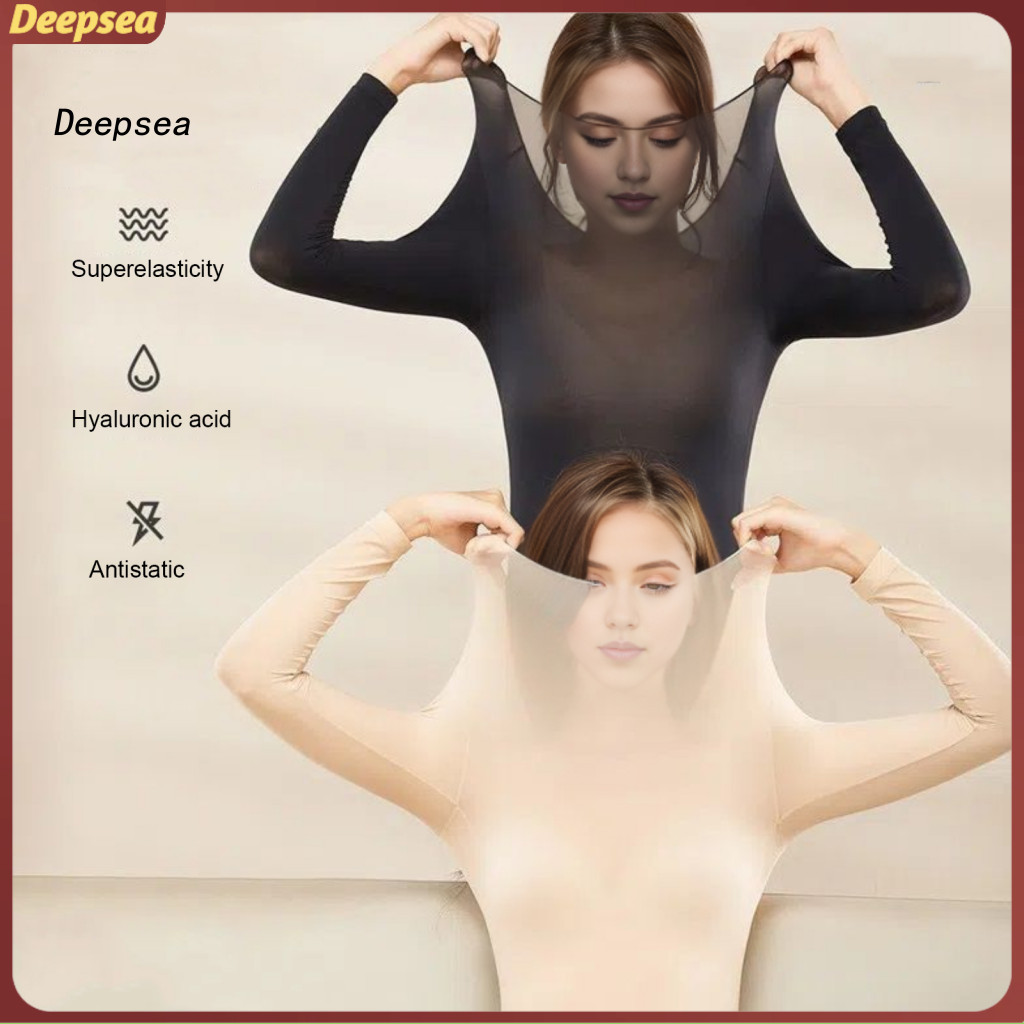 DPA ผู้หญิงs ความร้อนเสื้อแขนยาว – Slim Fit รอบคอยืดหยุ่นสูงสีทึบชั้นฐานสําหรับฤดูหนาวความอบอุ่นระบา