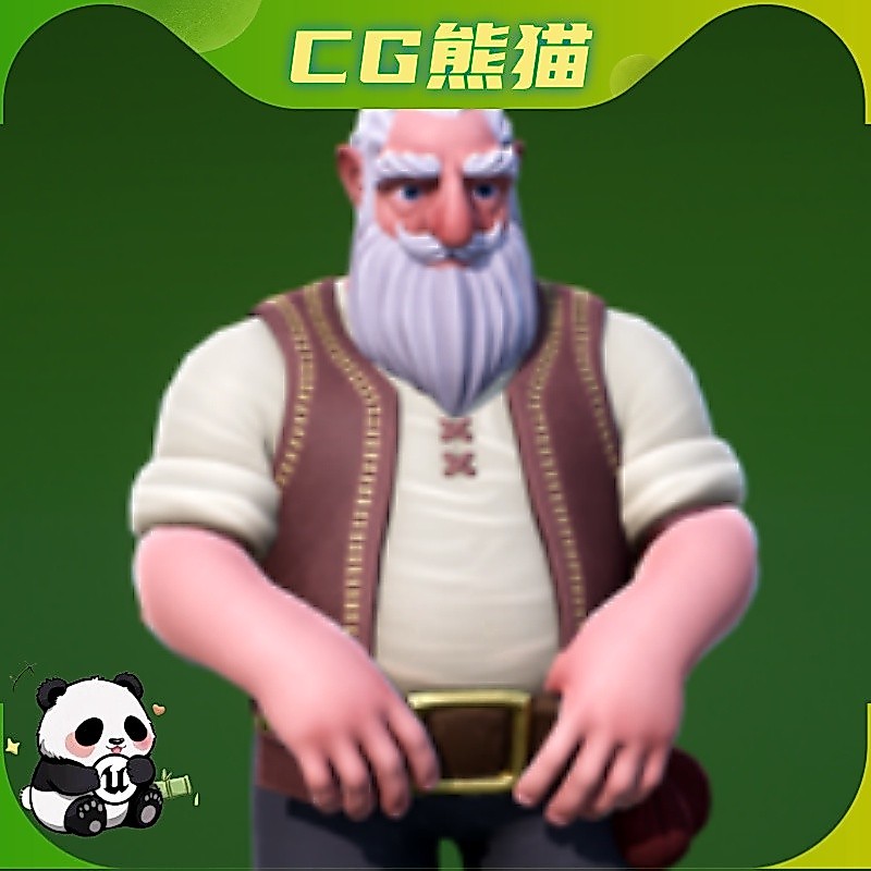 UE4 Void 5 NPC Trader Game Low Polygon Cartoon Business Character Model