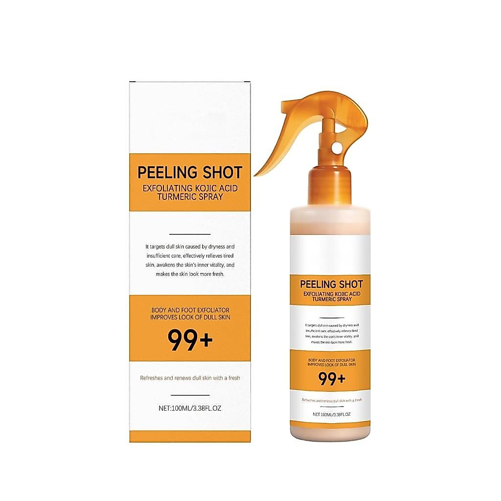 Peel Shot Keratin Care Kojic Acid Turmeric Spray, Exfoliating Peeling Solution, สเปรย์ขมิ้น Peel Sho